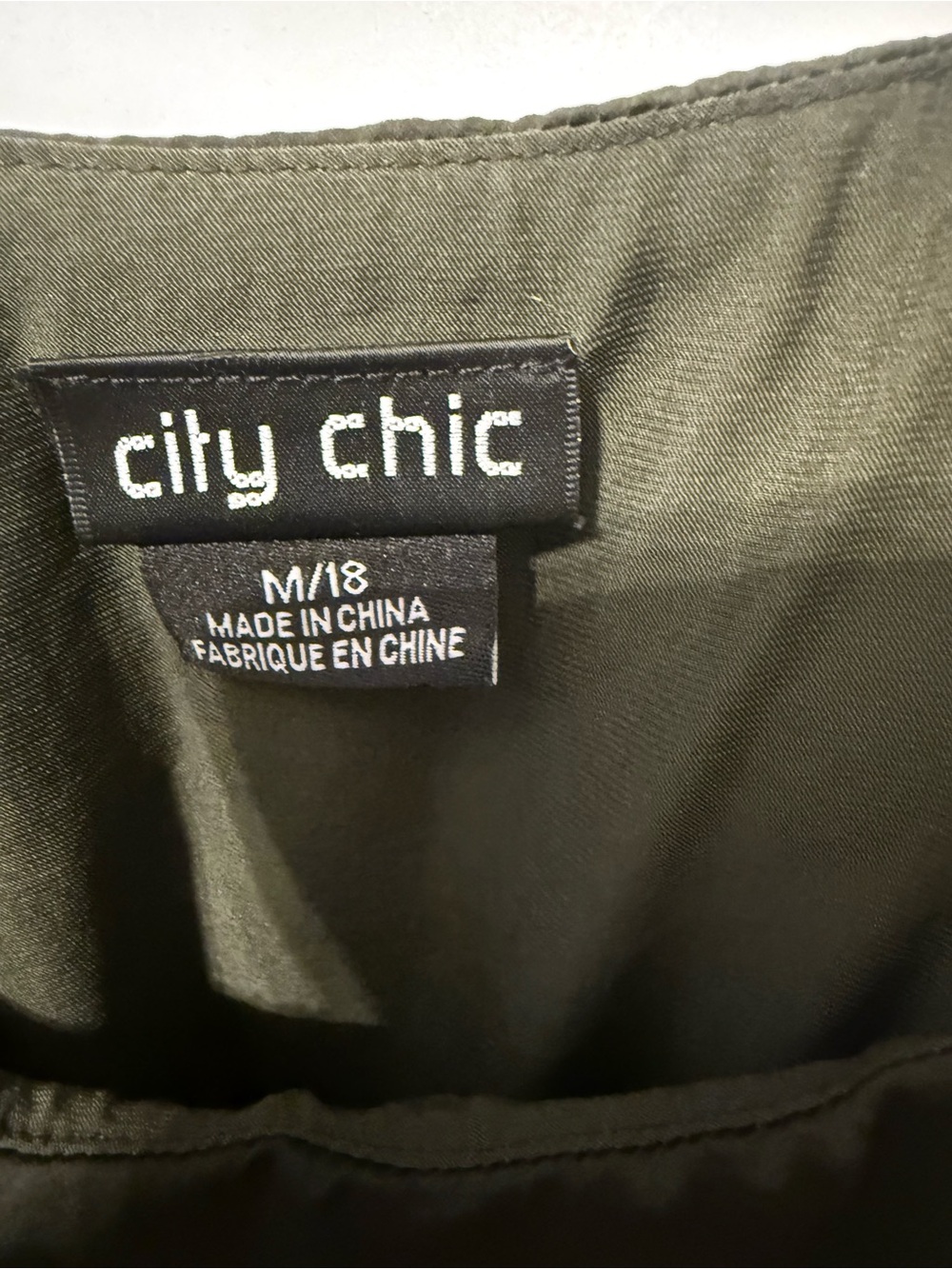 City Chic Dark Olive Midi Dress with Side Slit hunter Green - Picture 6 of 9